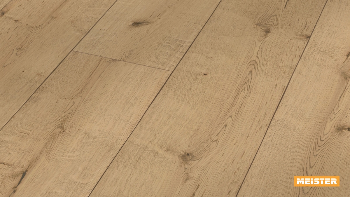 Meister Parkett Lindura HD 300 Eiche rustikal milchkaffee Zoom