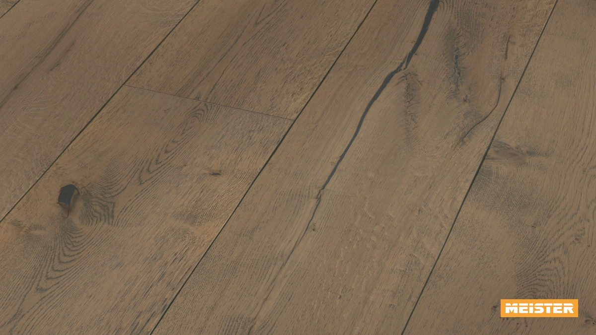 Meister Parkett Lindura HD 300 Eiche rustikal lehmgrau Zoom