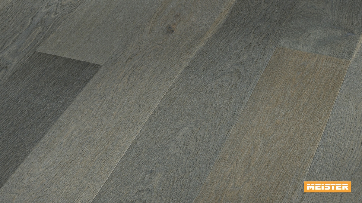 Meister Parkett Cottage PD 400 Eiche markant titansilber Zoom