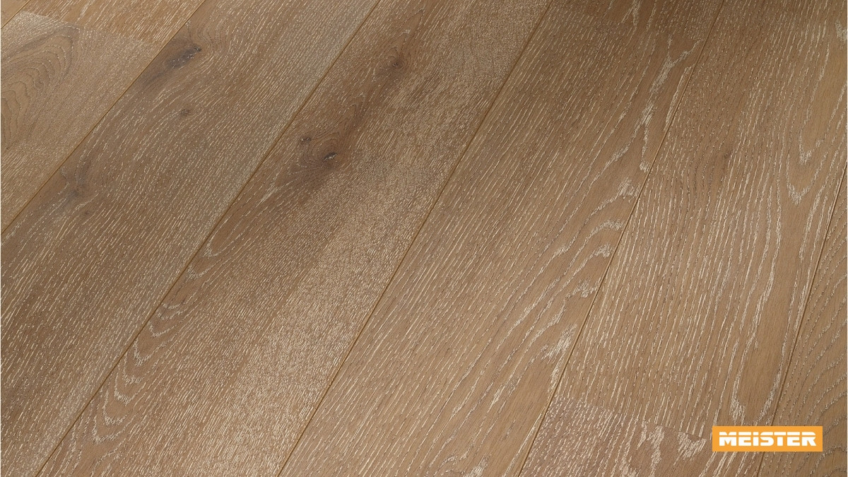 Meister Parkett Cottage PD 400 Eiche lebhaft cappuccino gekälkt Zoom
