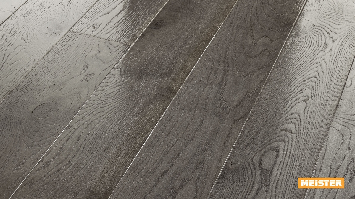Meister Parkett Cottage PD 400 Eiche markant silbergrau Zoom