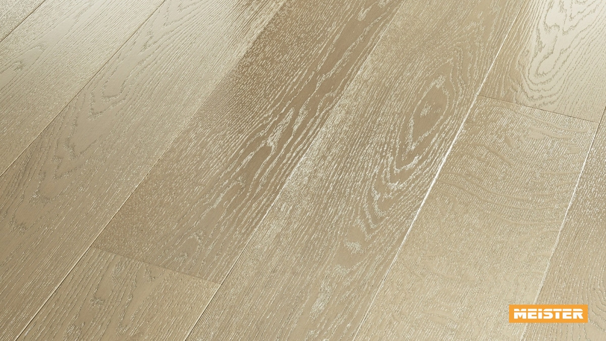Meister Parkett Cottage PD 400 Eiche harmonisch antikgrau Zoom