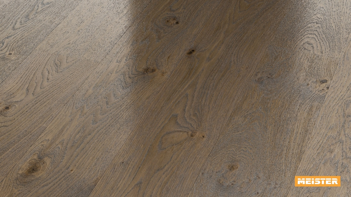 Meister Parkett Cottage PD 400 Eiche lebhaft olivgrau Zoom