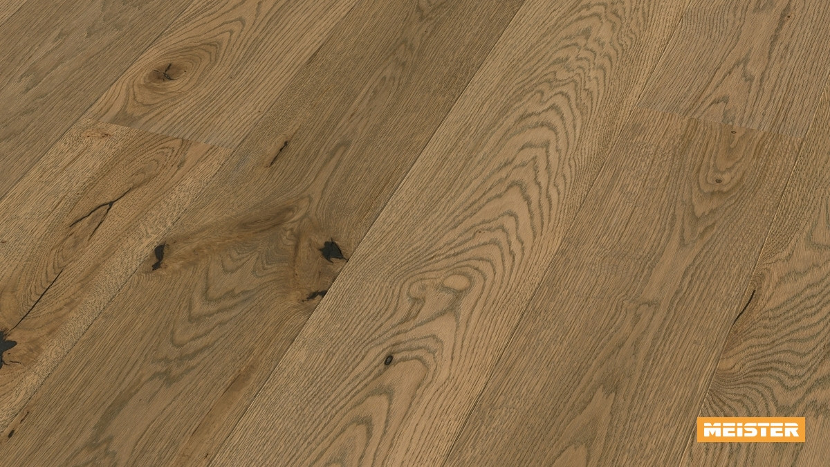 Meister Parkett Cottage PD 400 Eiche authentic braungrau Zoom