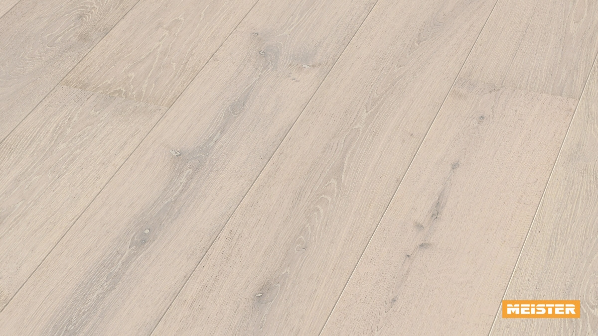 Meister Parkett Cottage PD 400 Eiche lebhaft weiß gekälkt Zoom