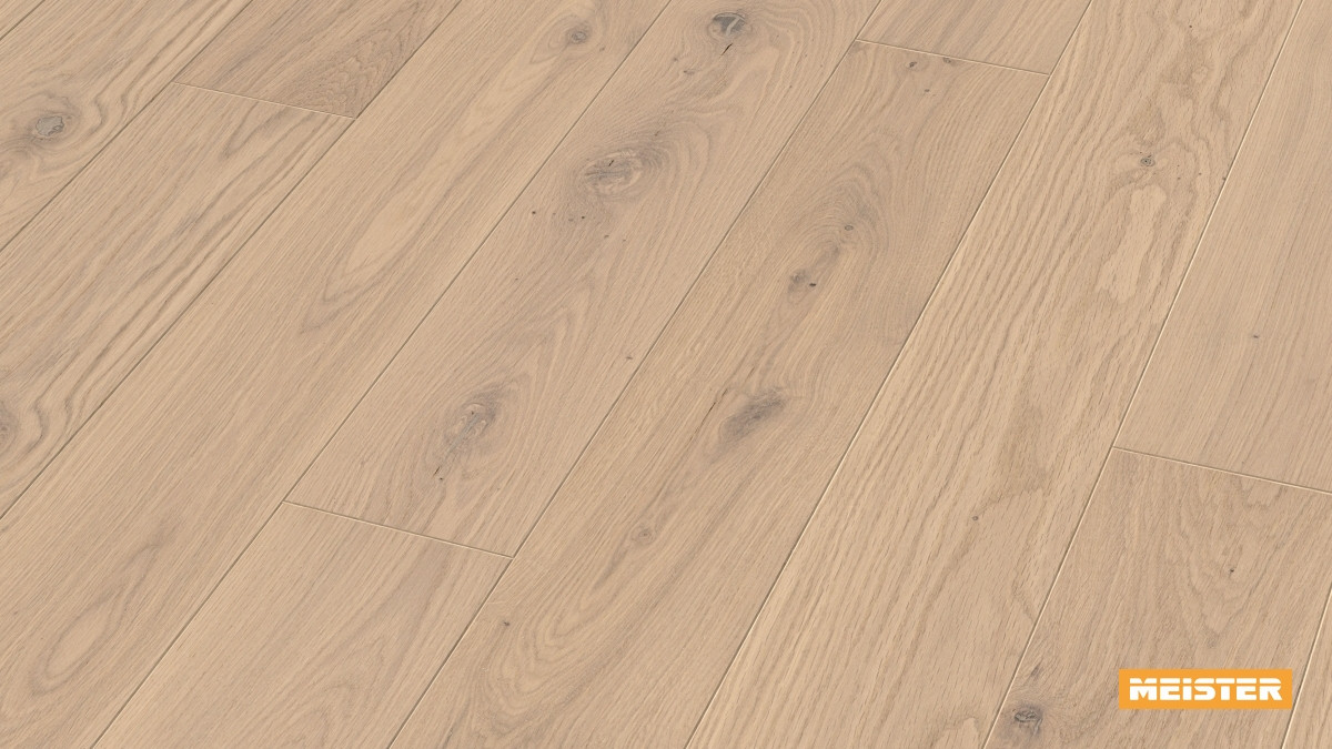 Meister Parkett Residence PS 300 Eiche lebhaft cremeweiß Zoom
